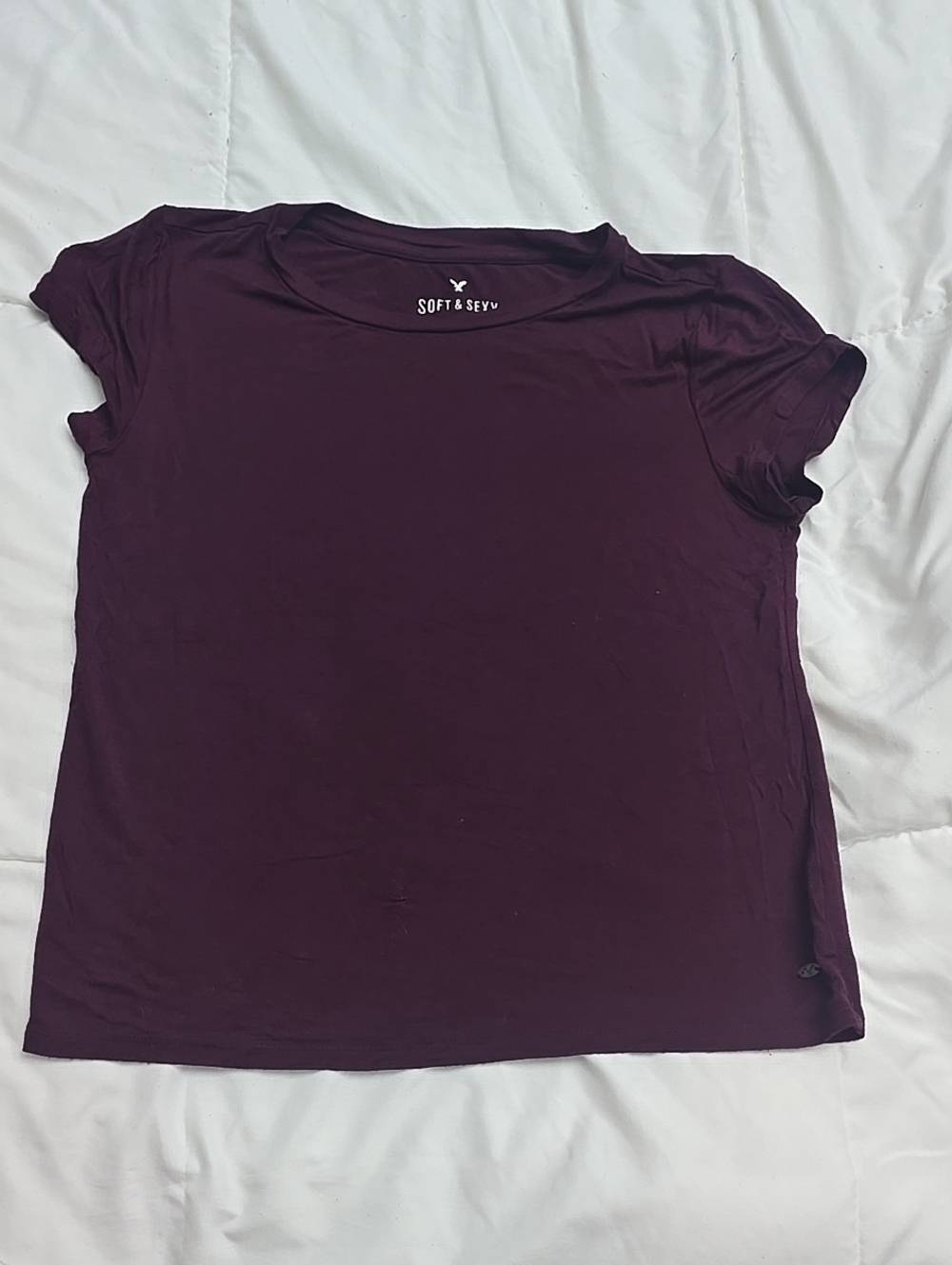 Angie Pants &Soft & Sexy Tee - Deep Plum - Picture 5 of 9
